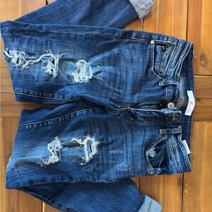 KanCan Dark Blue Distressed Boyfriend Jeans